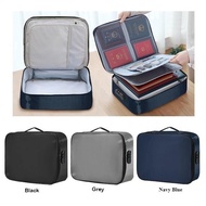 B2U 3-layer Combination Lock Storage Bag Home Travel Passport Certificate Deed Card Storage Organize