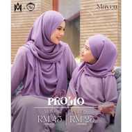 MAYRAA SHAWL butterfly SEDONDON IBU ANAK raya 2023 by Aisysmom x Normey | Selendang chiffon on point