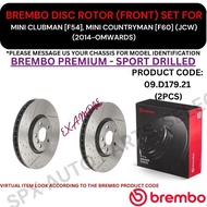 BREMBO GENUINE DISC BRAKE ROTOR (FRONT, REAR) FOR MINI CLUBMAN [F54], MINI COUNTRYMAN [F60] (JCW) - 