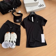 - alo Quick-Drying Slim-Fit T-Shirt Women-ALO Tennis Skirt-ALO Yoga 5 Points Cycling Pants