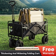 Outdoor Trailer 5 Inch Folding Portable Trolley Outdoor Camping Picnic Car Pull Wagon Large Capacity
