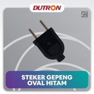 Produk Baru Steker Gepeng Dutron Steker Biasa Gepeng Dutron Oval Hitam