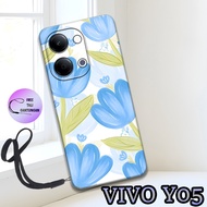 GANTUNGAN (GC16) Softcase rubber VIVO Y05 +hp HANGERTALI Floral Motif/ VIVO Y05 Case/, Pro Camera Tp