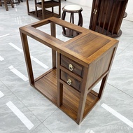 Draw Solid Wood Car Side Double Tea Movable Walnut South American Burnable Tea Water Cabinet Water C