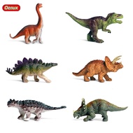 ☎ Oenux Mini Jurassic Stegosaurus Saichania Solid PVC Dinosaur World Animal Model Action Figures Collection Toy For Kids