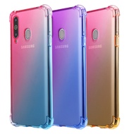 Casing Samsung Note 8 9 10 Pro A6 A8 Plus 2018 Gradient Colorful Airbag Silicone Clear Soft Phone Case