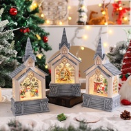 Christmas Gifts Santa Claus House Crystal Wind Lamp Christmas Decoration House Decoration Snow Music