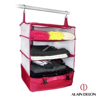 【ALAIN DELON】亞蘭德倫 旅遊必備行動衣物櫃(紅)