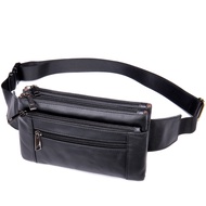 MVA Men Waist Bag Pack Travel Purse Casual Men's Leather Belt Bags heuptas Hip Bags Male Fanny Pack Leather Waist Bag For Men