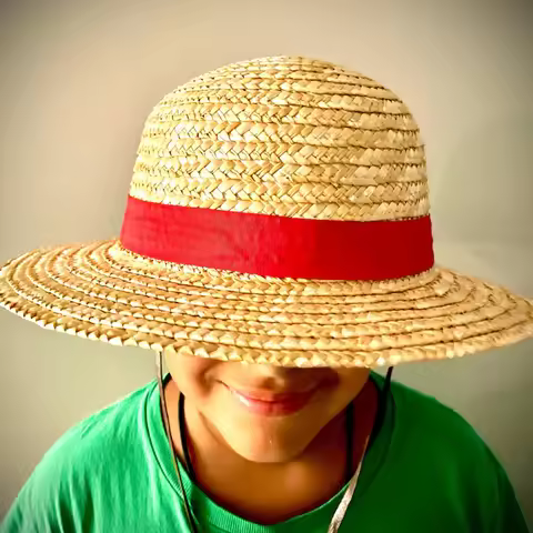 One Piece Luffy Same Style straw Hat, 31/35 Size Cosplay Hat, 2026 New Anime Cosplay Props Hats, Sta