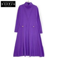 Diagram 22AW 紫色 032243320100 羊毛針織喇叭連身裙，36 碼（二手）