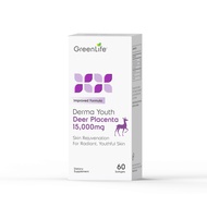 [Single/Bundle of 3/4] GreenLife Derma Youth Deer Placenta 15,000mg 60 Softgels (Improved Formula) - For Radiant and Youthful Skin