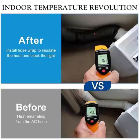 Energy Efficient Air Conditioning Hose Cover Dustproof and Thermal Design N58D