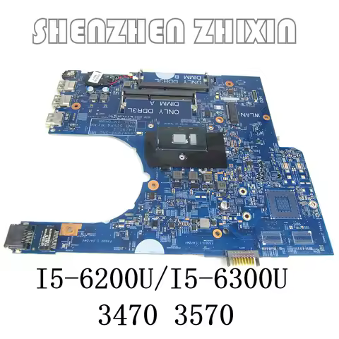 14291-1 FOR Dell Latitude 3470 3570 Laptop Motherboard I5-6200U/I5-6300U CPU CN-0YKP8M CN-0VWFGF Mai