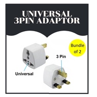 [Bundle of 2] 3Pin Universal Adaptor Plug