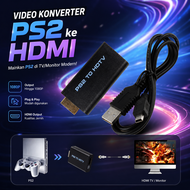 BISA COD - Konverter PS2 ke Port HDMI dengan Kabel Jack 3.5mm Untuk Menghubungkan P2 Ke HDTV