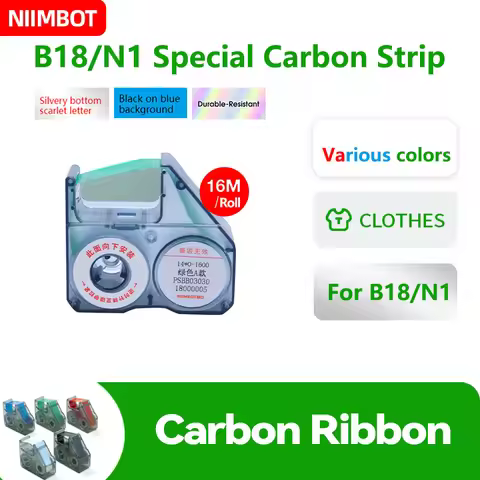NIIMBOT B18 /N1 label machine special ribbon matching carbon,thermal transfer label printer carbon r