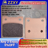 Rear Sintered Metal Brake Pads For SUZUKI GSXR 250 CK (GJ72A) 17-21 SV 400 88-02 GS 500 89-08 GSX 75