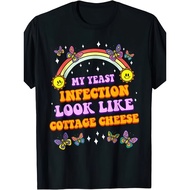 Funny "My Yeast Infection Looks Like Cottage Cheese" Offensive Humor T-Shirt - Rude Graphic Tee Suit