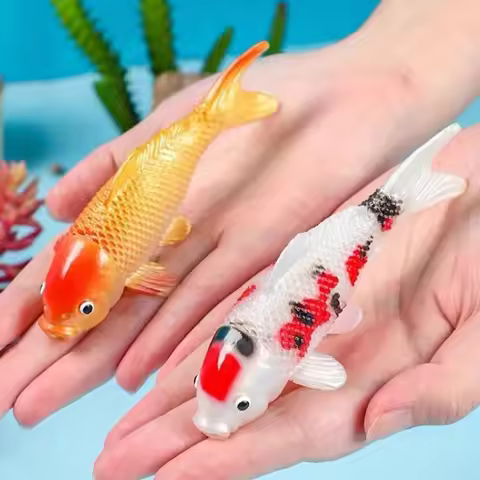 2pcs Colorful Artificial Koi Fish for Aquariums Realistic Design in Red Gold Yellow White Enhance Aq