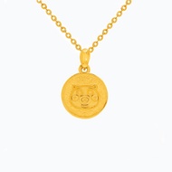 Zodiac Pig Coin Pendant in 999 Pure Gold