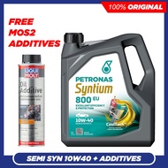 [ FREE LM MOS2 ADDITIVES ] Petronas Syntium 800 EU 10W40 Semi Synthetic Engine Oil (4L) 10W-40