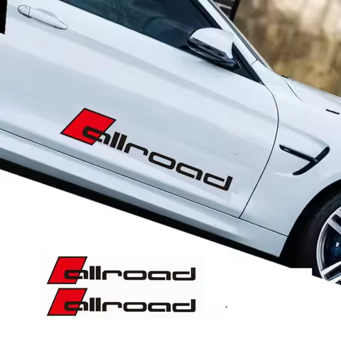 2Pcs Car Door Sticker For Audi Allroad A3 P8 B5 B6 B7 B8 C5 C6 A4 A5 A6 A7 A8 8P 4F
