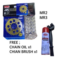 RK JAPAN 415KLO O-RING CHAIN + SPROCKET SET MR2 / MR3