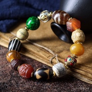 Dzi Beads Qiujiao Original Yak Bone Ethnic Style Imitation Tibetan Ornaments Bracelet Tiger Tooth Du