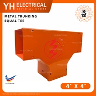 ULI METAL TRUNKING EQUAL TEE WITH COVER 20G ORANGE 4" X 4" / 2" x 2"