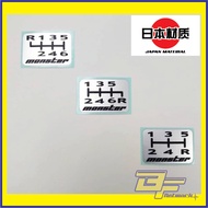 [Export Spec] Sticker MONSTER for Gear Knob Sticker JDM 5speed 6speed Sticker BRZ & 86 Gear Knob Sti