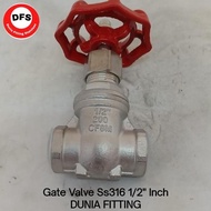 Gete Valve Ss 316 1/2" inch 3/4" Inch 1" inch 11/2" inch 2" inch Premium