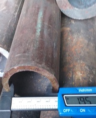 ท่อเหล็ก OD 60.3mm. ID 50.8mm.โตนอก OD 2นิ้วครึ่ง(60.3มม) ไม่มีตะเข็บเหล็ก OD 2.1/2" (60.3mm.)  ID 2
