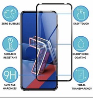 ASUS Zenfone 7 全覆蓋全屏全貼面 鋼化防爆玻璃 保護貼 黑色 Full Coverage Full rAdhesive Glue 9H Hardness HD Tempered Glass Screen Protector Black (包除塵淸㓗套裝）(Clearing Set Included)