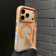 2026新款高级感肤感磨砂磁吸壳适用iPhone17promax苹果16手机壳1514女Advanced Skin Sense Frosted Magnetic Shell for iPh202602