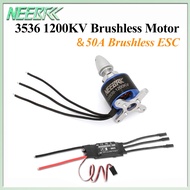 NEEBRC 3536 1200KV Load Brushless Motor 2-4S With 50A Brushless ESC UBEC For Fixed Wing Plane Aircra