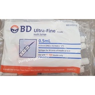 BD Ultra-Fine Needle Insulin Syringe 0.5ml (Exp:12/28)