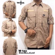 Kemeja tactical pria w tac panjang baju outdoor gunung tactical pdl lapangan