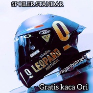 Helm Full face KYT TT Course Putih Paket Ganteng Leopard