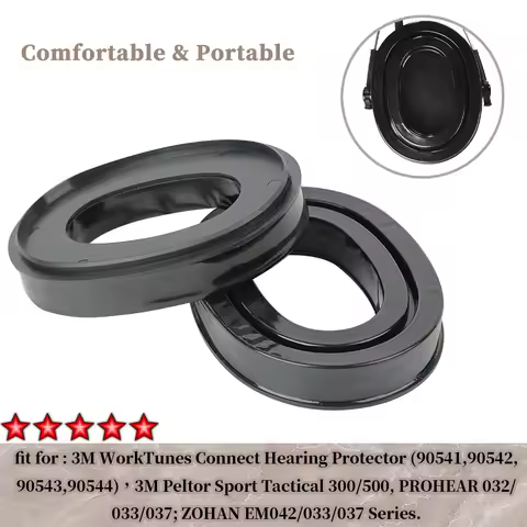 1 Pair Soft Cooling Silica Gel Headphone Earpads for 3M peltor Headphone Thick Cushions Earphone Ear