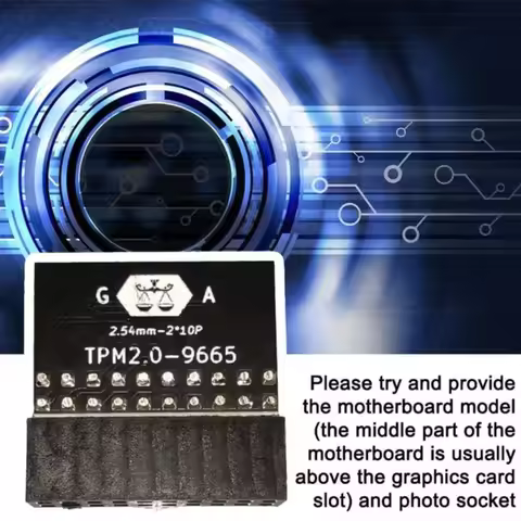 TPM2.0 Security Module for Motherboard, 20Pin / 14Pin SPI TPM Module Upgrade Kit Support Windows 11 