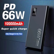 66w Super Fast Charging Large Capacity 100000 mAH Power Bank Two-way Fast Charging Digital Display E