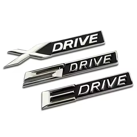 3D Metal Car Emblem Badge Sticker Sdrive Edrive Xdrive Logo For BMW 3 5 Series E90 E39 E46 F10 F20 F