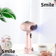 SMILE Table Fan, 5 Wind Speed USB Rechargeable Desk Fan,  Portable Small Quiet Speed Powerful Fan Offices
