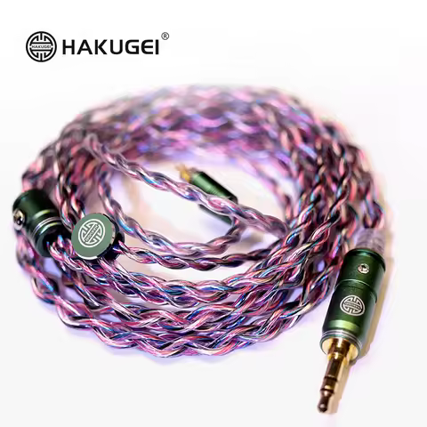 FENGEU HAKUGEI RAINBOW UNICORN 7NOCC Litz Wire 20awg HiFi Earphone Upgrade Cable MMCX 2Pin 0.78mm A2
