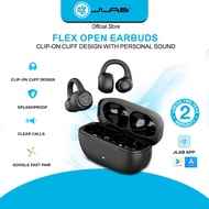 JLab Flex Open Earbuds Ring Clip-on Cuff Design Clip Sport IPX4 Lightweight 2x MEMs Mic Clear Calls