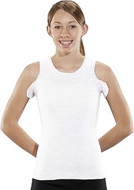 Torso Interface V-Neck Tank with Axilla Flaps, White, Small Petite