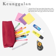 TEMPAT PENSIL ANAK / DEWASA PEREMPUAN LAKI LAKI KOTAK PENSIL PRIA POLOS COWOK Terlaris.