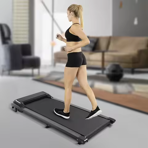 Under Desk Treadmill for Home Office, 2.25HP Quiet Portable Walking Jogging Machine with LED Display