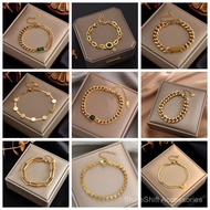Stainless Steel Chain Bracelet-Retro Style, Resin Inlay, Suitable for Daily Wearing with Party